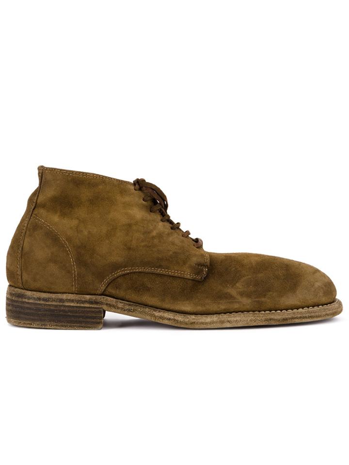 Guidi Lace-up Fitted Boots - Brown