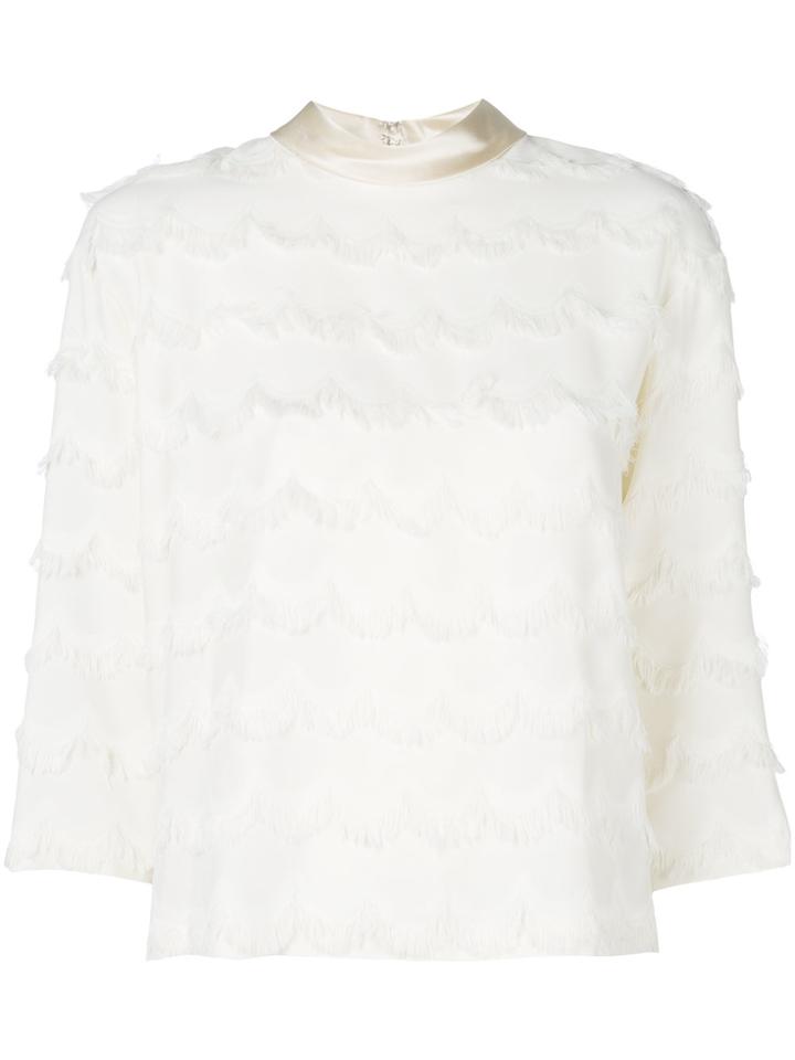 Marc Jacobs Fringe Blouse - Nude & Neutrals