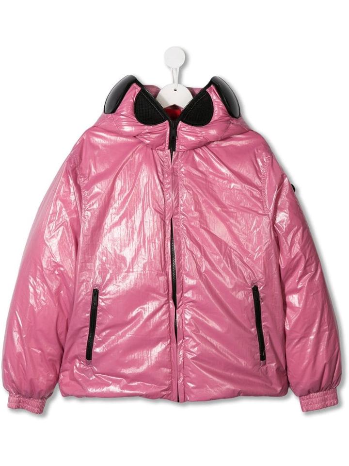 Ai Riders On The Storm Kids Teen Hooded Padded Jacket - Pink