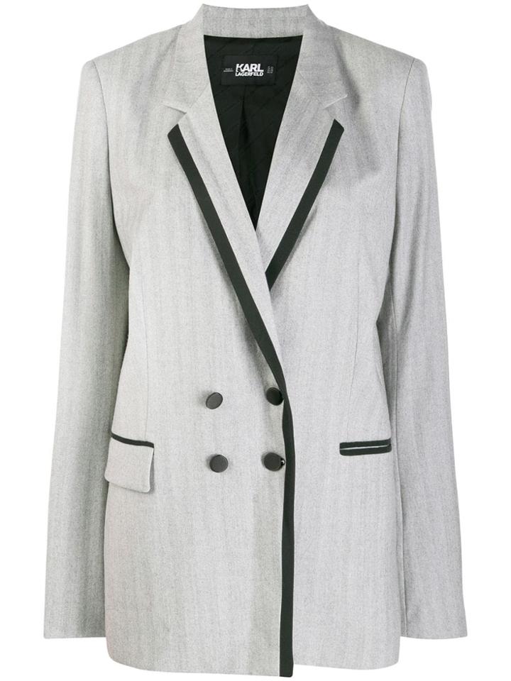 Karl Lagerfeld Tailored Double-breasted Jacket - Grey