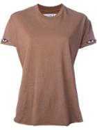 Sandrine Rose Eye Embroidery T-shirt, Women's, Size: Large, Brown, Cotton