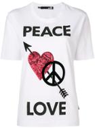 Love Moschino Peace Love T-shirt - White