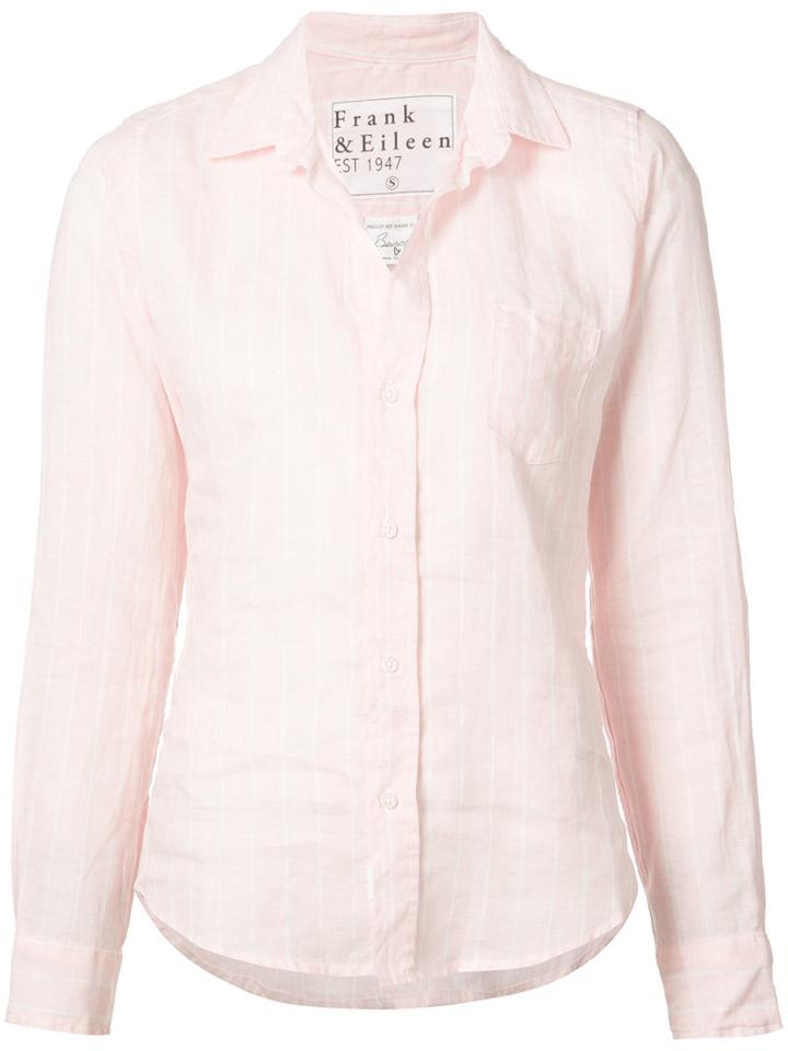 Frank & Eileen - 'barry Fit' Shirt - Women - Linen/flax - Xl, Pink/purple, Linen/flax