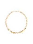 Isabel Marant Aged Effect Faux-pearl Necklace, Women's, Nude/neutrals