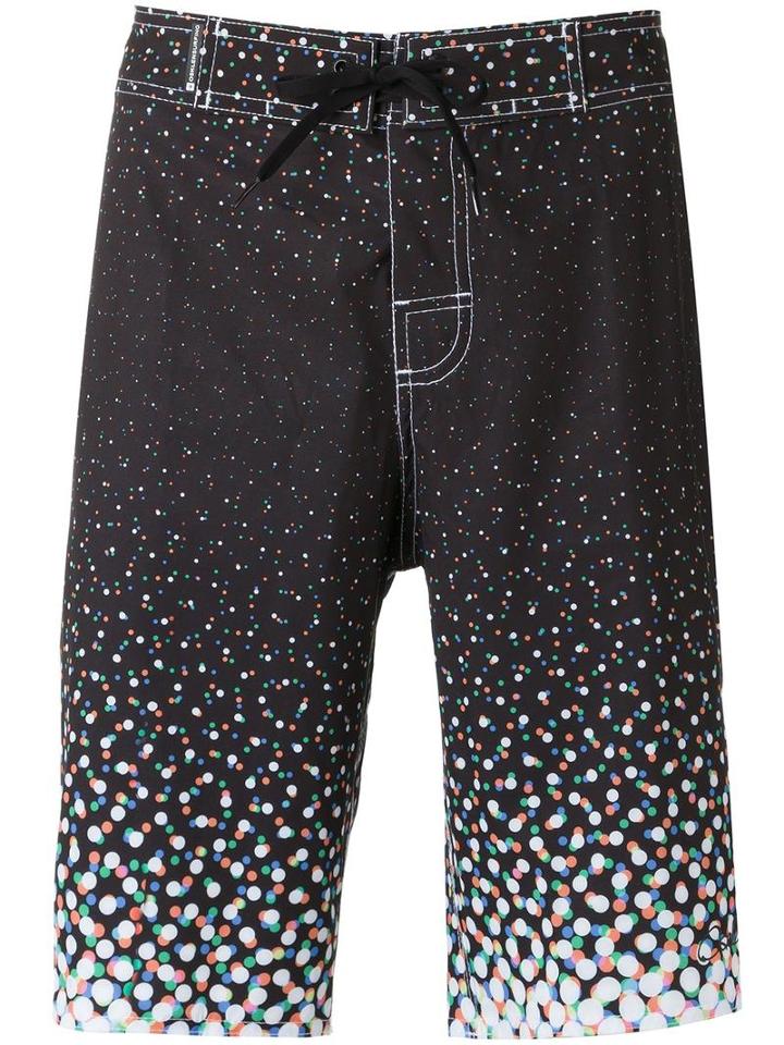 Osklen Printed Bermuda Shorts, Men's, Size: 42, Black, Polyester/spandex/elastane