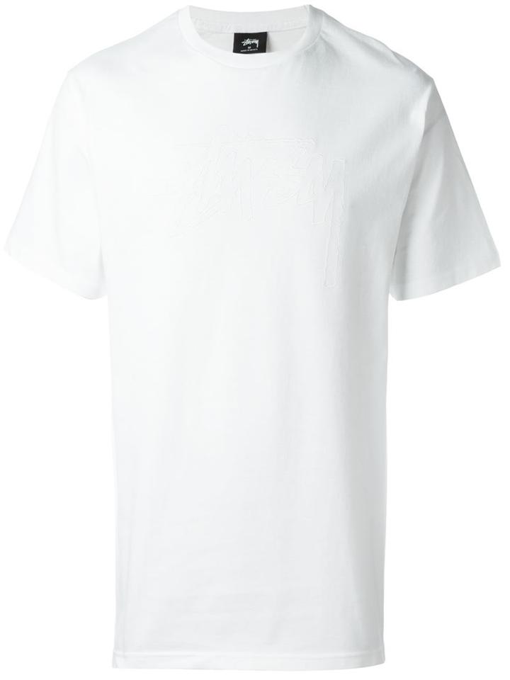 Stussy Embroidered Logo T-shirt, Men's, Size: Xl, White, Cotton