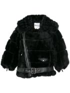 Comme Des Garçons Noir Kei Ninomiya Cropped Belt Jacket - Black