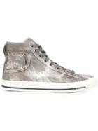 Diesel Exposure I Hi-top Sneakers, Men's, Size: 43, Grey, Cotton/rubber