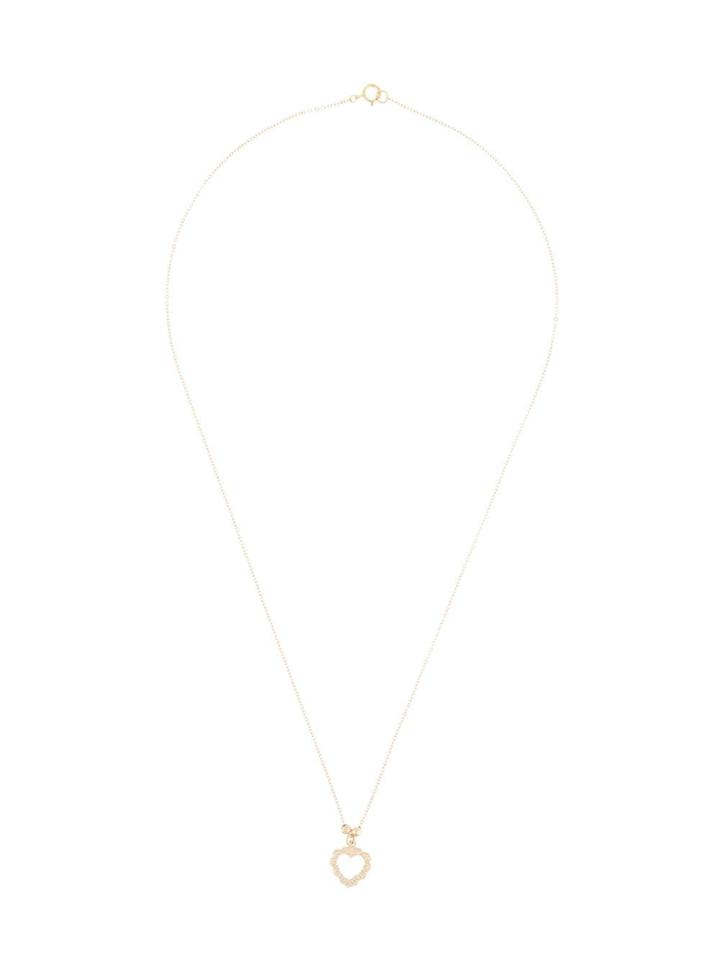 Petite Grand Heart Necklace - Metallic
