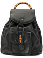 Gucci Vintage Bamboo Mini Backpack - Black