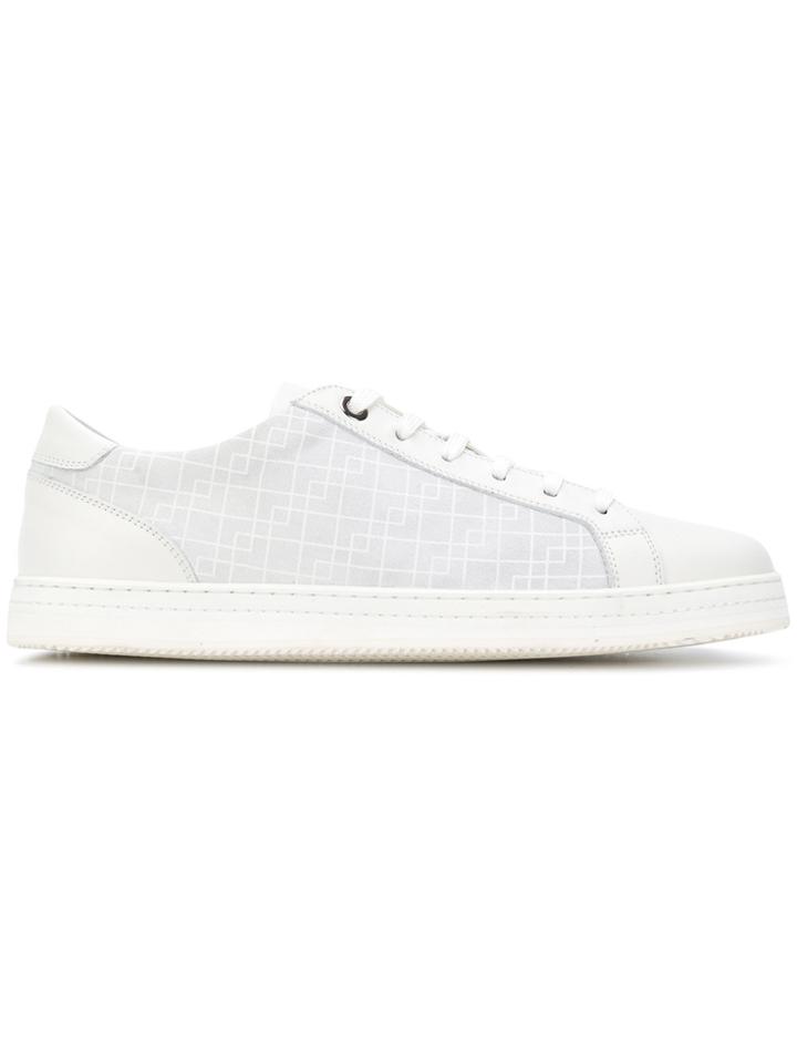 Canali Panelled Low-top Sneakers - White