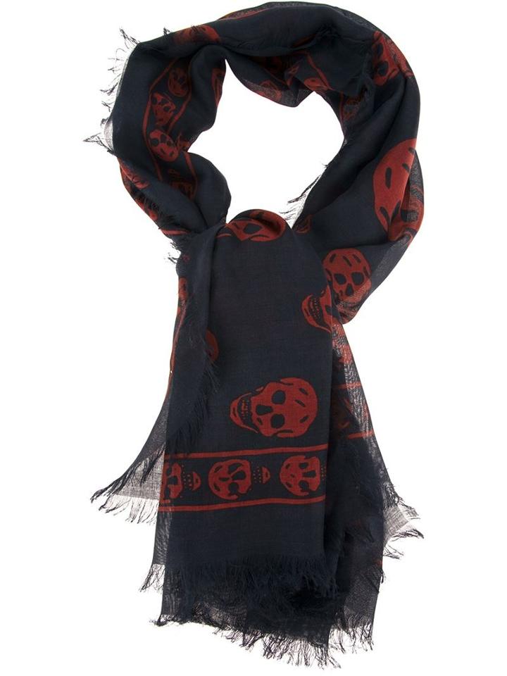 Alexander Mcqueen 'skull' Scarf, Men's, Silk