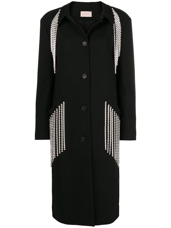 Christopher Kane Crystal Chain Tailored Mac - Black