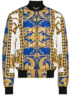 Versace Silk Printed Bomber Jacket - Multicolour