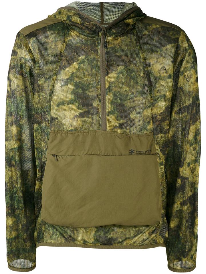 Camouflage Hooded Windbreaker - Men - Polyester - M/l, Green, Polyester, Snow Peak