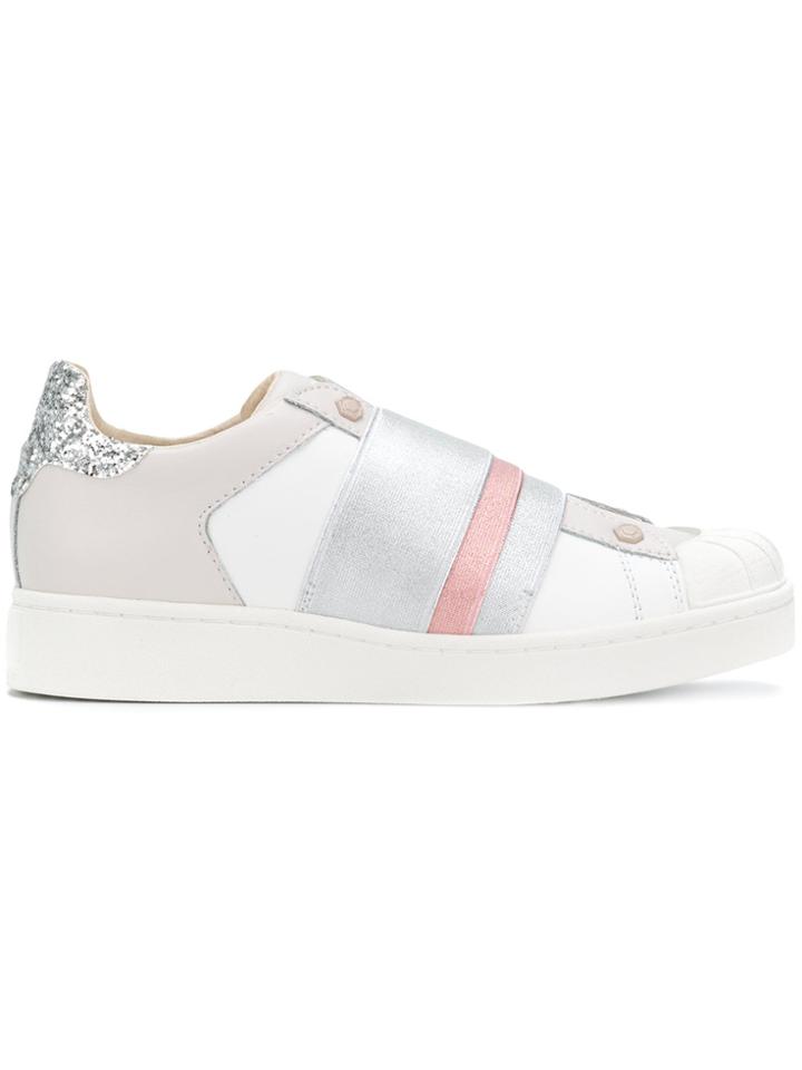 Moa Master Of Arts Glitter Trim Sneakers - White