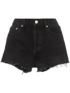 Agolde Distressed Denim Shorts - Black