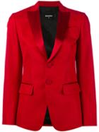 Dsquared2 - Single Breasted Jacket - Women - Silk/cotton/polyester - 44, Red, Silk/cotton/polyester