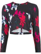 Thakoon Flower Print Cropped Top - Blue