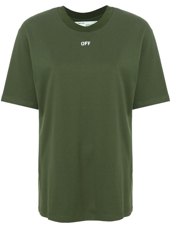 Off-white Fern And Arrows Print T-shirt - Green