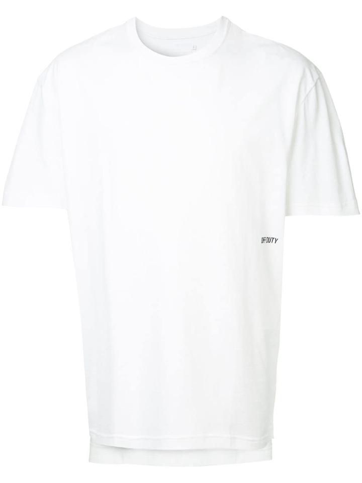 Off Duty Rear Logo Print T-shirt - White