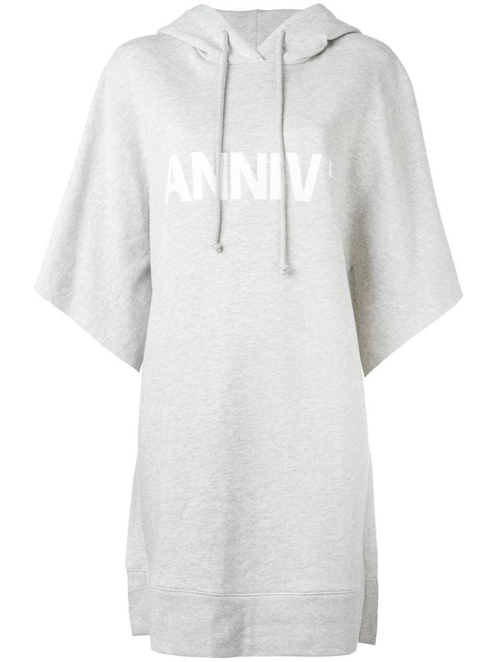 Mm6 Maison Margiela Anniv Oversized Hoodie Dress, Women's, Size: Medium, Grey, Cotton