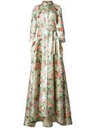 Carolina Herrera - Flower Trench Gown - Women - Silk/polyester - 8, Nude/neutrals, Silk/polyester