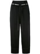 Brunello Cucinelli Cropped Trousers, Women's, Size: 40, Black, Acetate/viscose/polyester
