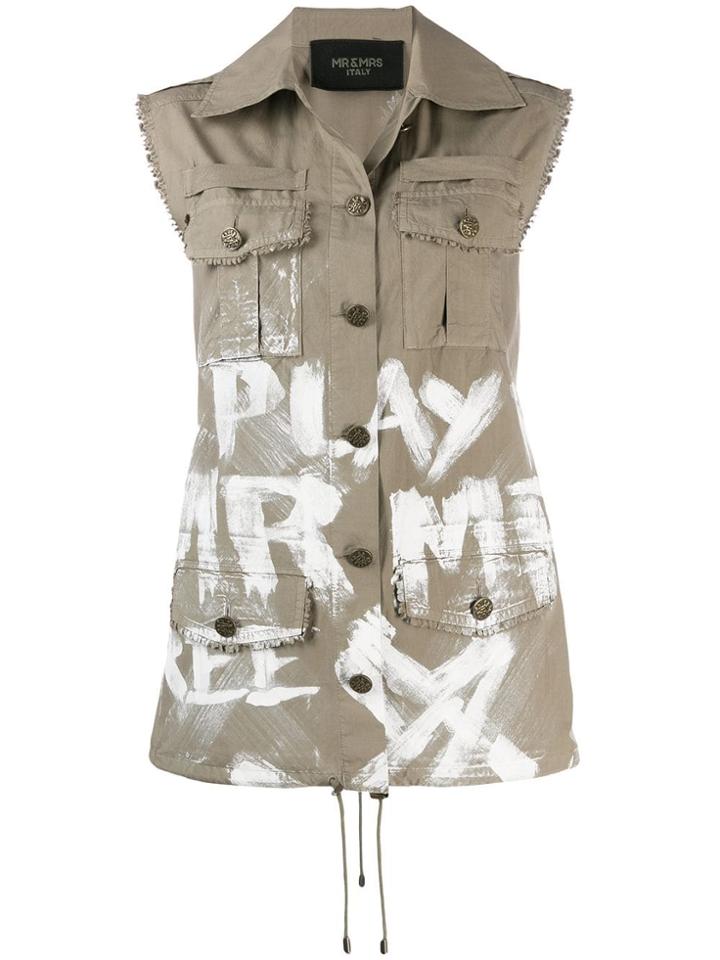 Mr & Mrs Italy Sleeveless Jacket - Neutrals