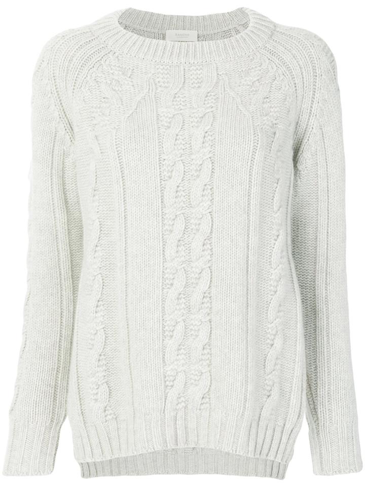 Zanone Round Neck Knit Jumper - Grey