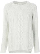 Zanone Round Neck Knit Jumper - Grey