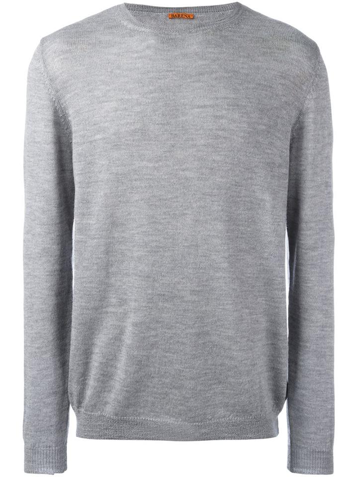 Barena Crew Neck Jumper, Men's, Size: Xl, Grey, Wool