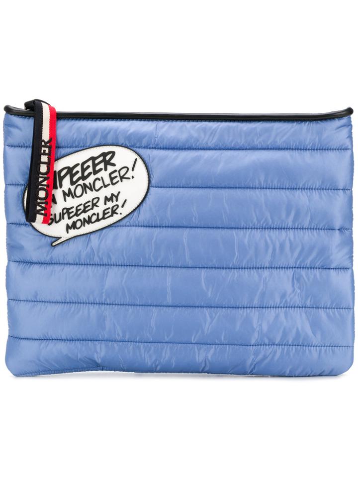 Moncler Quilted Clutch Bag - Blue