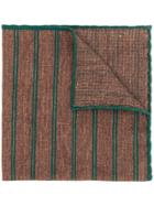 Eleventy Striped Pocket Tie - Brown