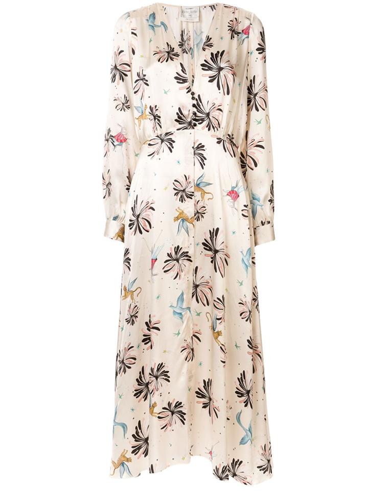 Forte Forte Printed Satin Silk Dress Forte Forte - Neutrals