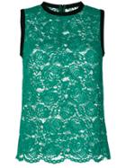 Philosophy Di Lorenzo Serafini Lace Contrast Trim Top - Green