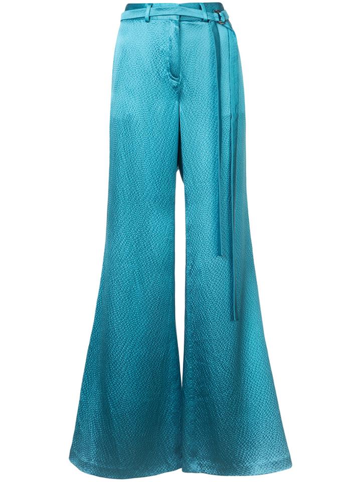 Hellessy Plain Flared Trousers - Blue