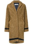 Tu Es Mon Trésor Contrast Fitted Coat - Brown