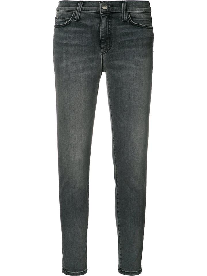Current/elliott Super Skinny Cropped Jeans, Women's, Size: 29, Grey, Cotton/spandex/elastane