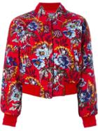 Kenzo Vintage Quilted Bomber Jacket - Red
