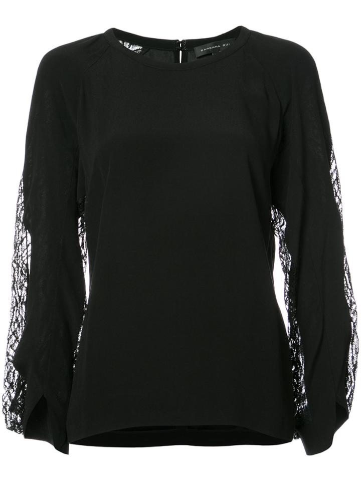Barbara Bui Sheer Panel Blouse - Black
