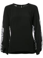 Barbara Bui Sheer Panel Blouse - Black