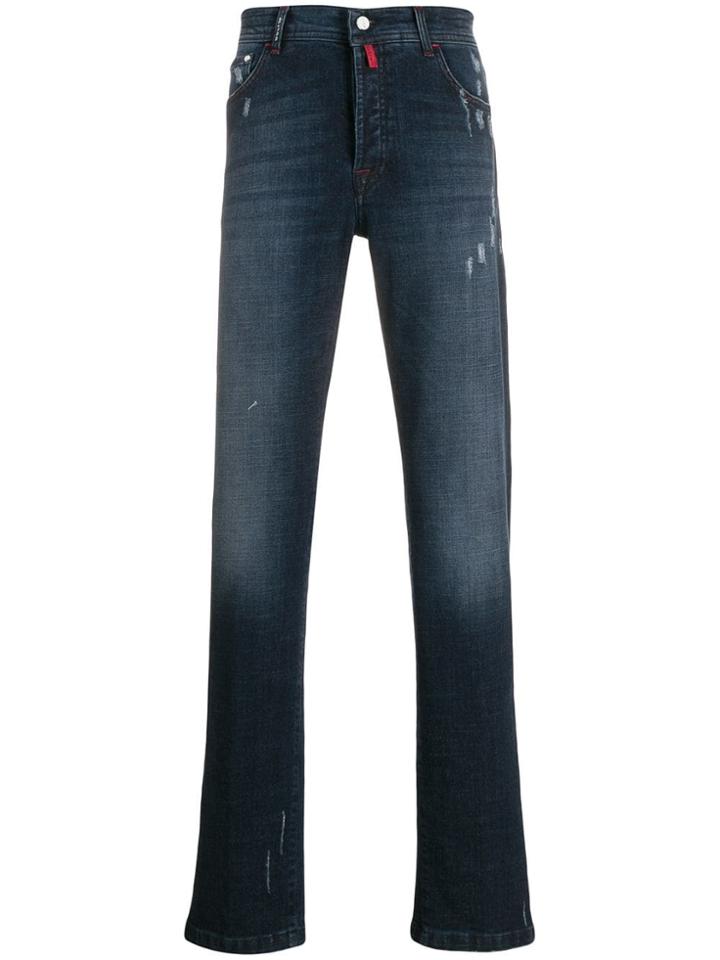 Kiton Regular Faded Jeans - Blue