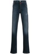 Kiton Regular Faded Jeans - Blue
