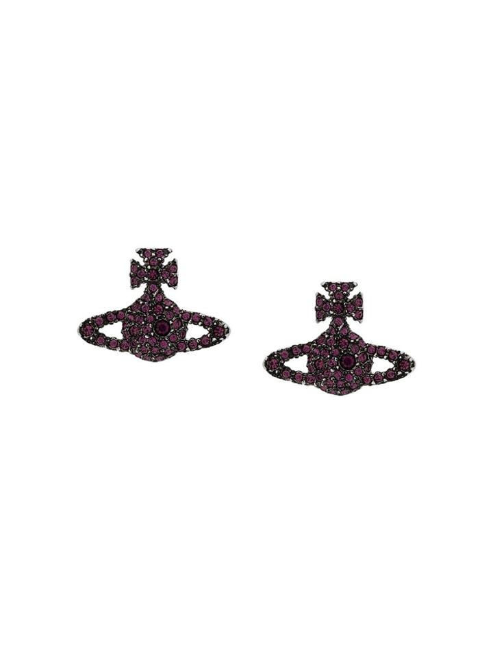 Vivienne Westwood Orb Stud Earrings - Purple