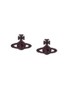 Vivienne Westwood Orb Stud Earrings - Purple