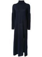 Maison Mihara Yasuhiro Side Slit Knitted Dress - Blue