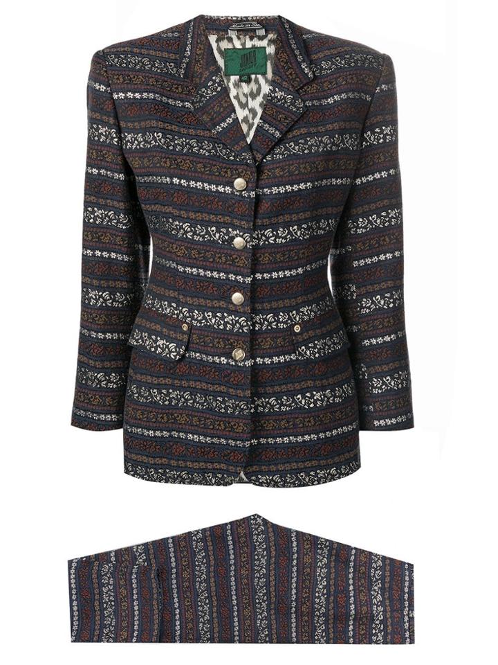 Jean Paul Gaultier Vintage 1990 Two Piece Patterned Trouser Suit -