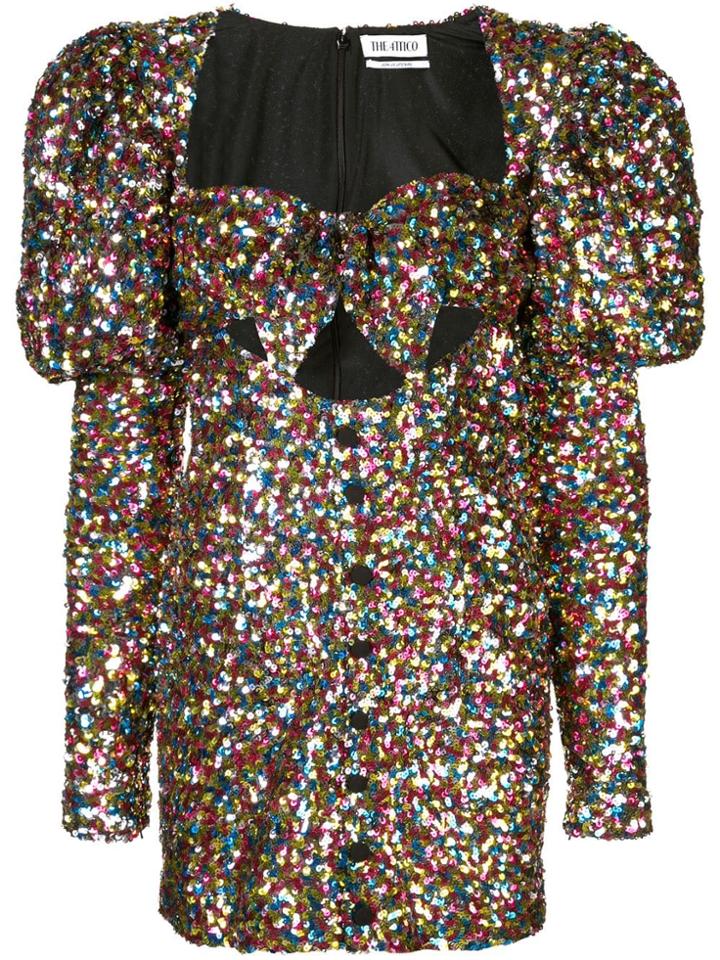 Attico Sequinned Mini Dress - Multicolour