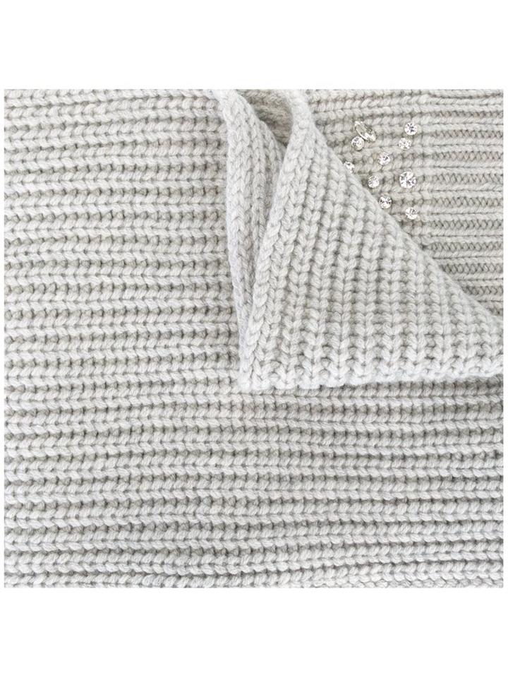 Blugirl Embellished Tip Scarf, Women's, Grey, Cashmere/wool